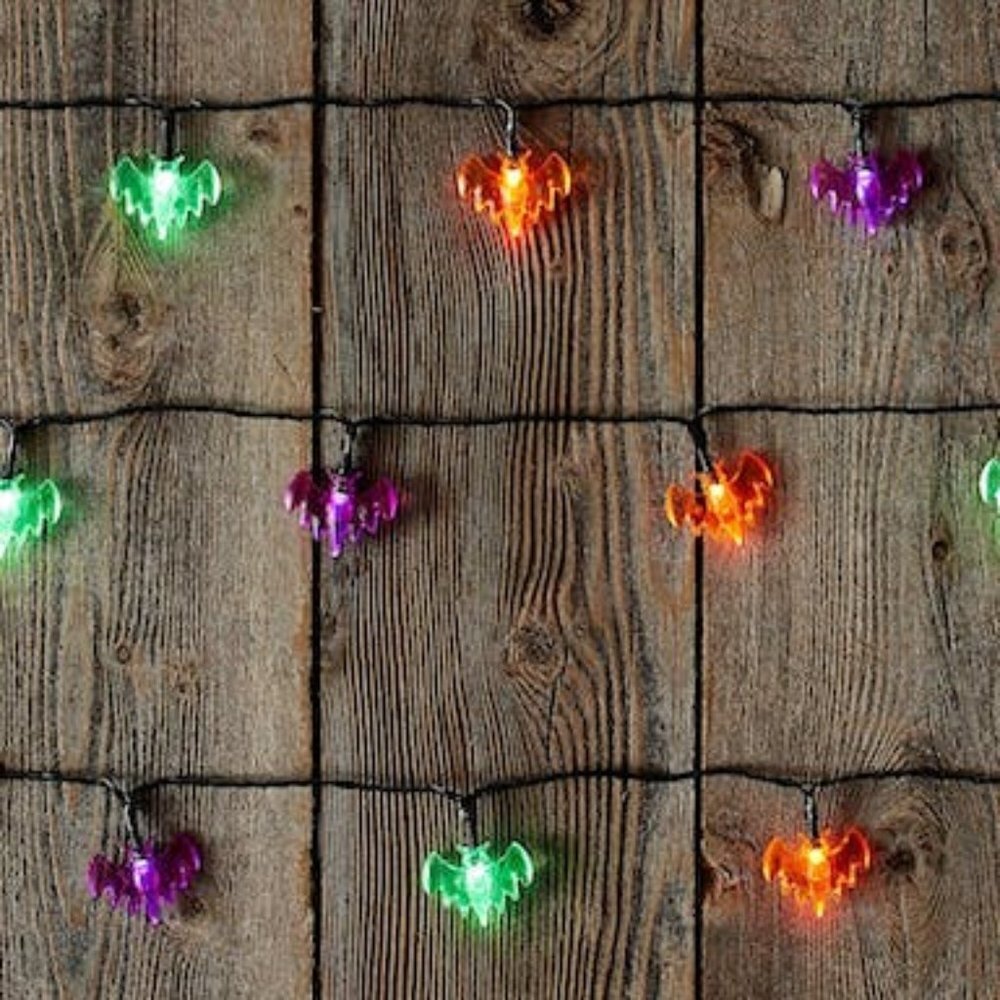UltraLED Battery Operated Bat Cap Twinkle Light String, Multi-Color, 8-Feet